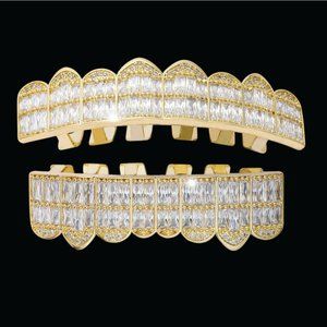 Newest Luxury Full Mouth Punk Teeth Diamond Edition Grillz